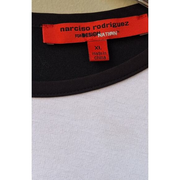 Narciso Rodriguez x NATION Black and White Sheath Knee length Dress XL Career - Picture 5 of 8